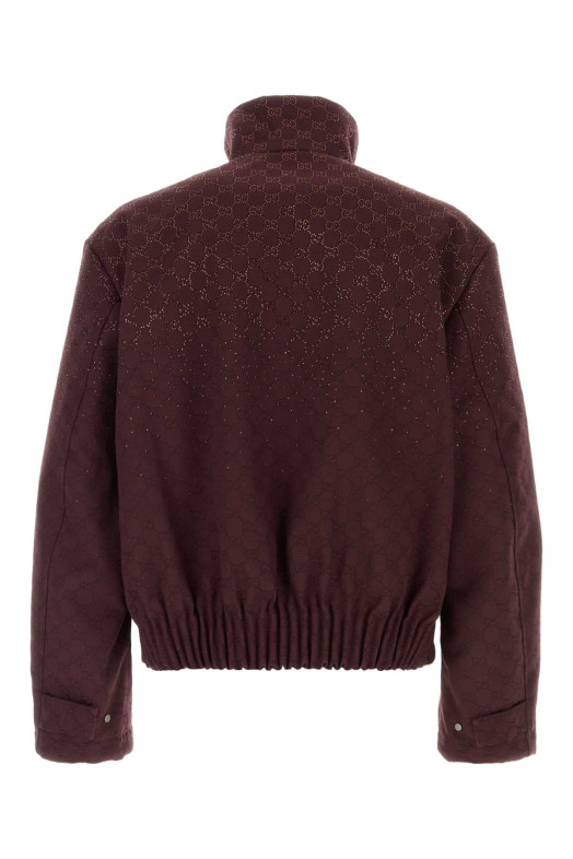 Burgundy GG fabric padded jacket GUCCI (852739ZKU09)