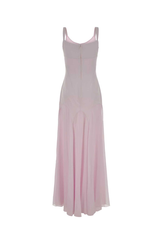 Lilac satin long dress ALEXANDER MCQUEEN (852927QEAAL)