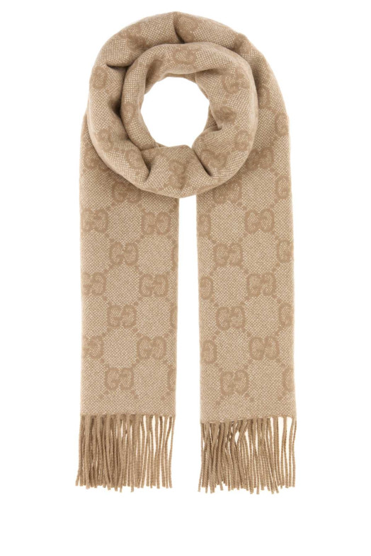 Embroidered cashmere blend scarf GUCCI (8532133GAMK)