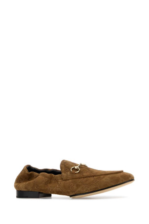Camel suede loafers GUCCI (854414AADWE)