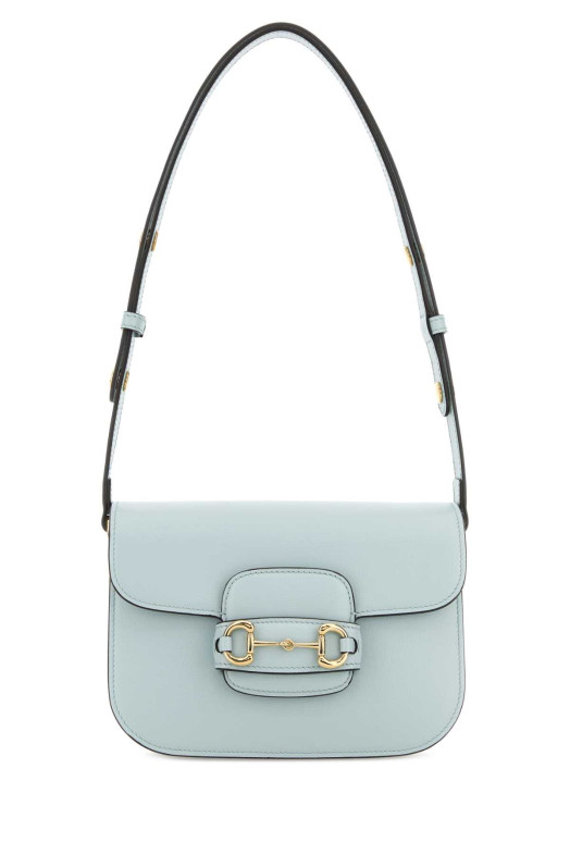 Pastel light blue small Gucci Horsebit 1955 shoulder bag GUCCI (8552341AAV5)