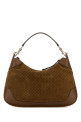 Brown suede medium Gucci B shoulder bag GUCCI (855251AAEE7)