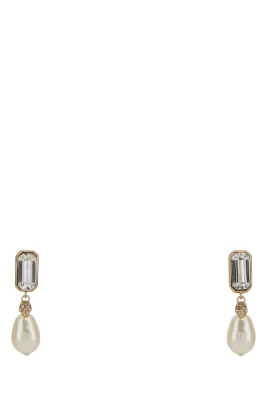 Gold metal Skull earrings ALEXANDER MCQUEEN (855286J161P)