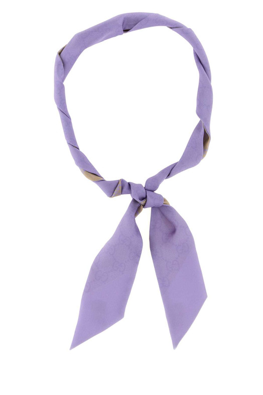 Printed silk reversible foulard GUCCI (8552893G001)