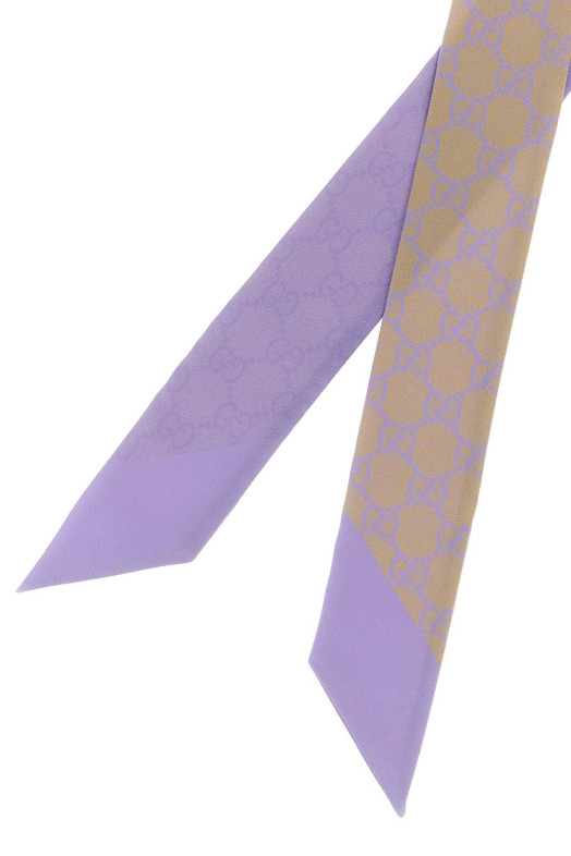 Printed silk reversible foulard GUCCI (8552893G001)
