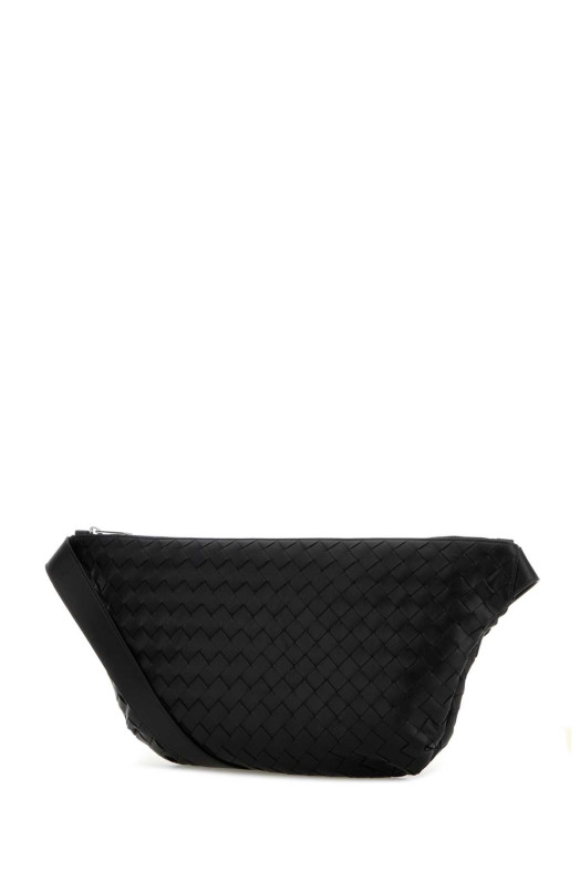 Black leather Day Sling crossbody bag BOTTEGA VENETA (855415V2HL1)
