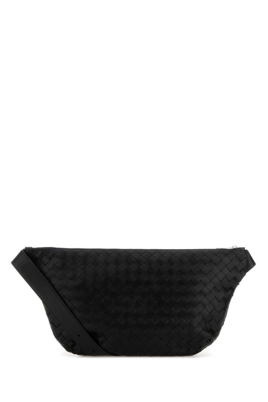 Black leather Day Sling crossbody bag BOTTEGA VENETA (855415V2HL1)
