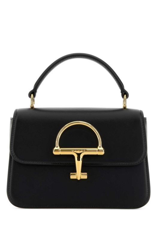 Black leather small Gucci Siena handbag Black GUCCI (855536AAFKB)