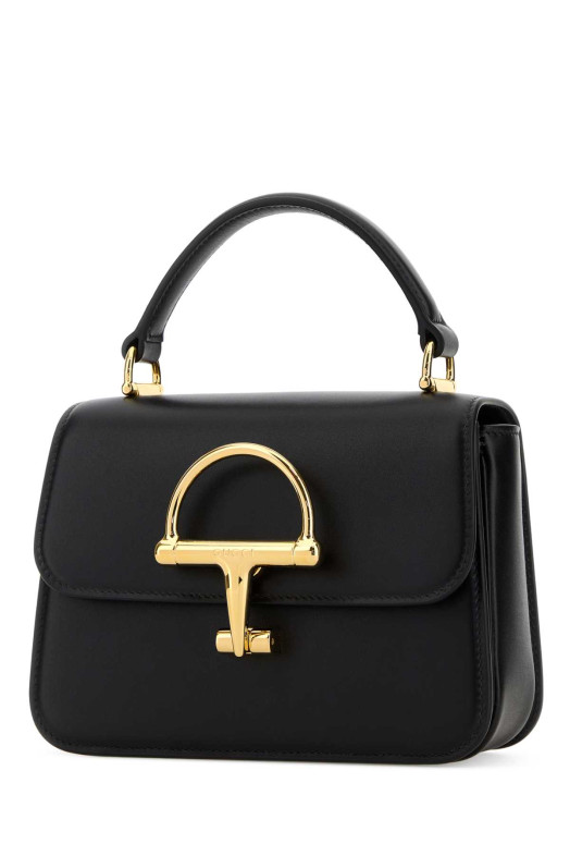 Black leather small Gucci Siena handbag Black GUCCI (855536AAFKB)