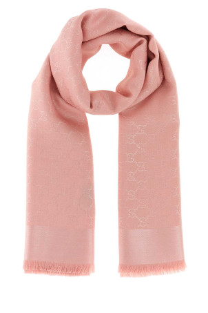 Pink silk blend scarf GUCCI (8555393GA48)