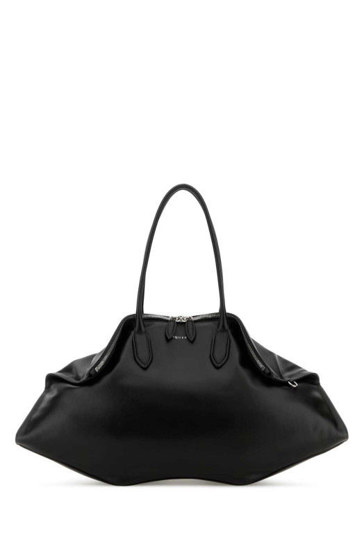 Black leather maxi Manta shoulder bag Black ALEXANDER MCQUEEN (8559961VDXA)