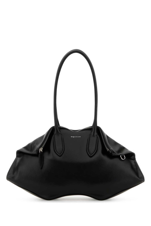 Black leather Manta shoulder bag Black ALEXANDER MCQUEEN (8559971VDXA)