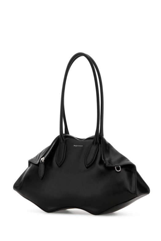 Black leather Manta shoulder bag Black ALEXANDER MCQUEEN (8559971VDXA)
