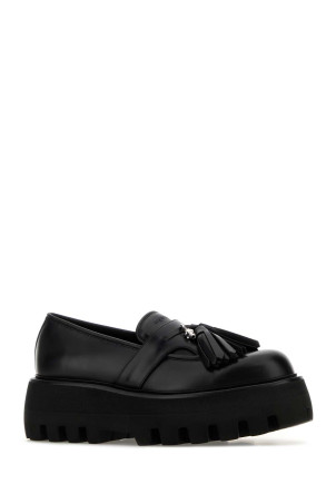 Black leather Sofa loafers Black ALEXANDER MCQUEEN (856166WHAEZ)