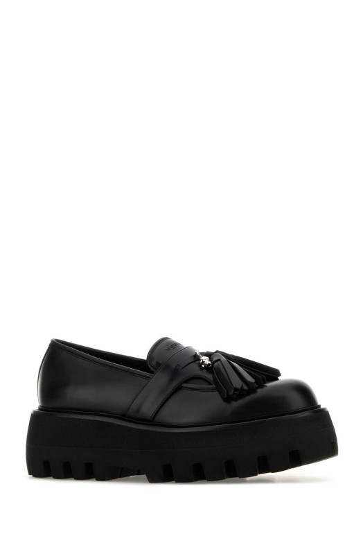 Black leather Sofa loafers Black ALEXANDER MCQUEEN (856166WHAEZ)