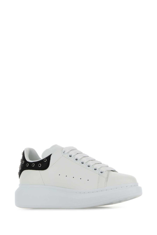 White leather sneakers with black leather heel ALEXANDER MCQUEEN (856517WIAJR)