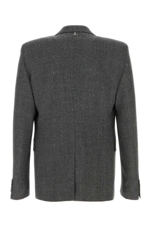 Embroidered glencheck blazer ALEXANDER MCQUEEN (856962QUADM)