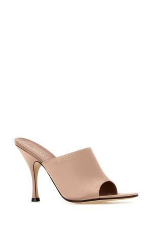 Powder pink satin mules GUCCI (856997F1400)