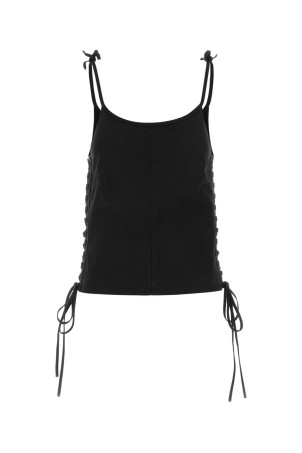 Black cotton tank top Black BALENCIAGA (857301TQP13)