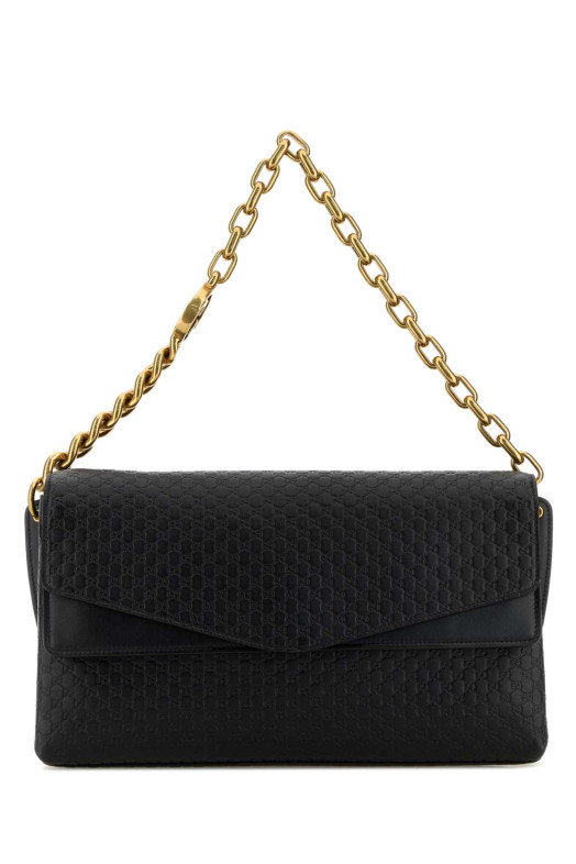 Black leather large shoulder bag Black GUCCI (857362AAF1I)