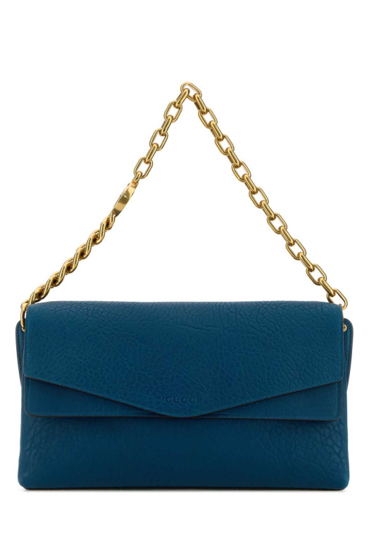 Teal green leather large shoulder bag GUCCI (857362AAF1J)