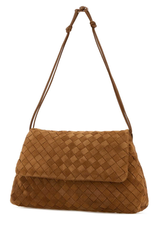 Caramel suede Giorno shoulder bag BOTTEGA VENETA (857657V5ZZ0)