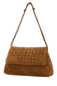 Caramel suede Giorno shoulder bag BOTTEGA VENETA (857657V5ZZ0)