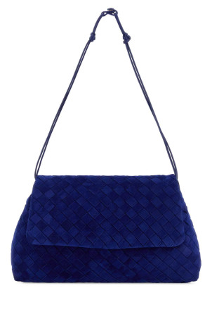 Blue suede Giorno shoulder bag BOTTEGA VENETA (857657V5ZZ0)