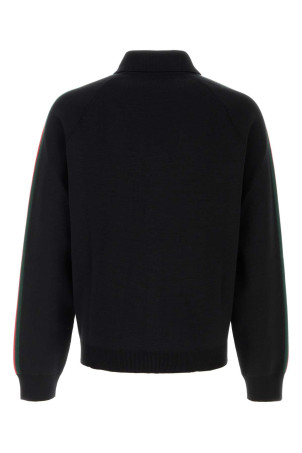 Black wool blend cardigan GUCCI (857917XKFFV)