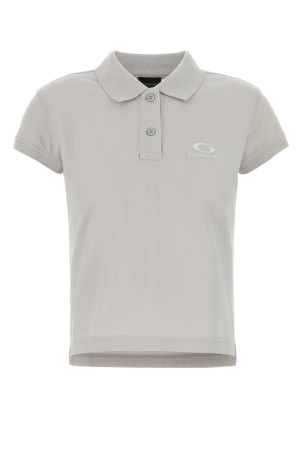 Light grey piquet polo shirt White/Black BALENCIAGA (858098TTVT8)