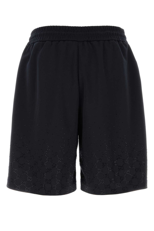 Midnight blue polyester bermuda shorts GUCCI (858176XJHML)