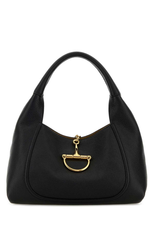 Black leather shoulder bag Black GUCCI (858297AAEAO)