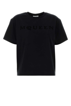 Black cotton t-shirt Black ALEXANDER MCQUEEN (858325QLAE6)