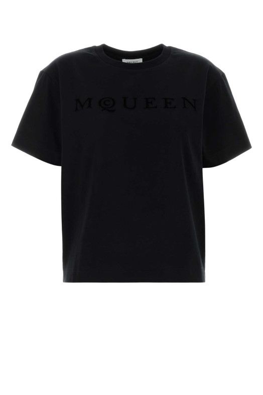 Black cotton t-shirt Black ALEXANDER MCQUEEN (858325QLAE6)