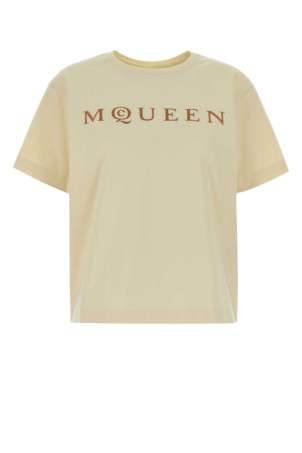 Cream cotton t-shirt ALEXANDER MCQUEEN (858325QLAE6)