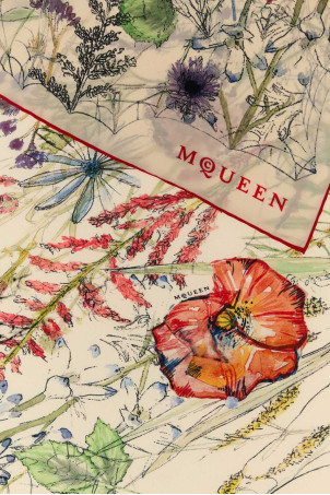 Printed silk foulard ALEXANDER MCQUEEN (8585293001Q)