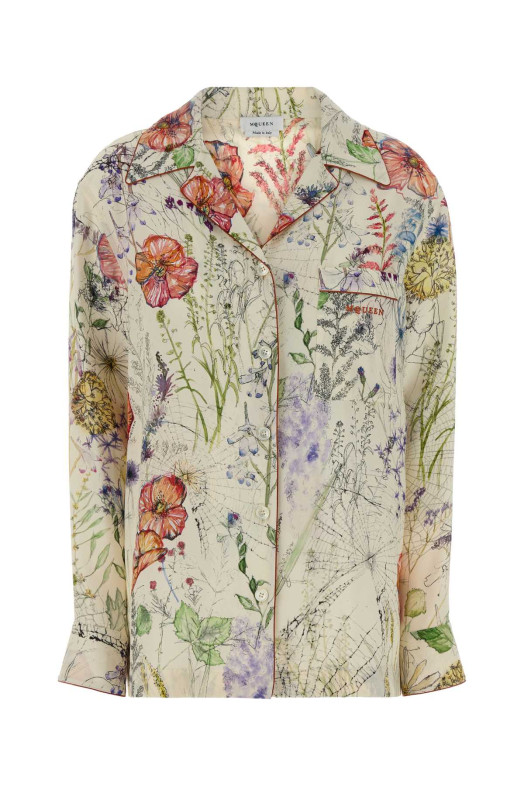 Printed crepe shirt ALEXANDER MCQUEEN (861422QZAQV)