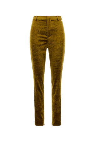 Olive green chenille skinny pant GUCCI (861492ZAUKV)