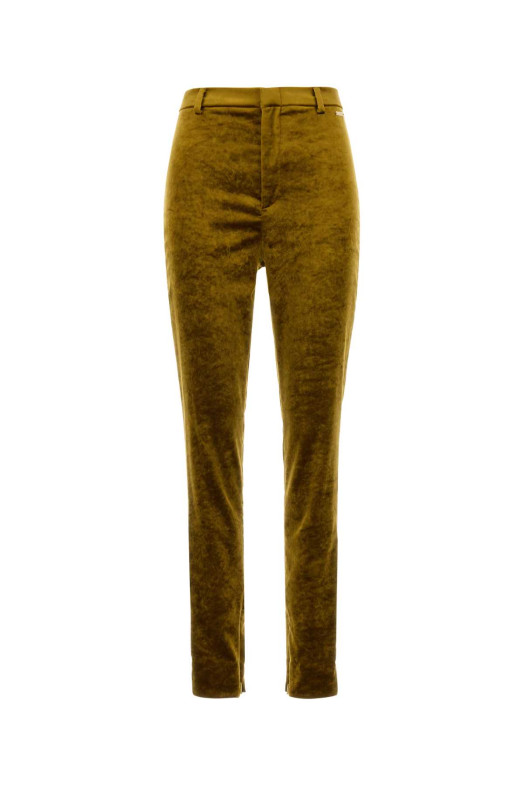 Olive green chenille skinny pant GUCCI (861492ZAUKV)