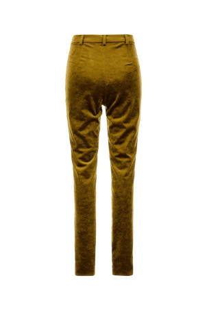 Olive green chenille skinny pant GUCCI (861492ZAUKV)