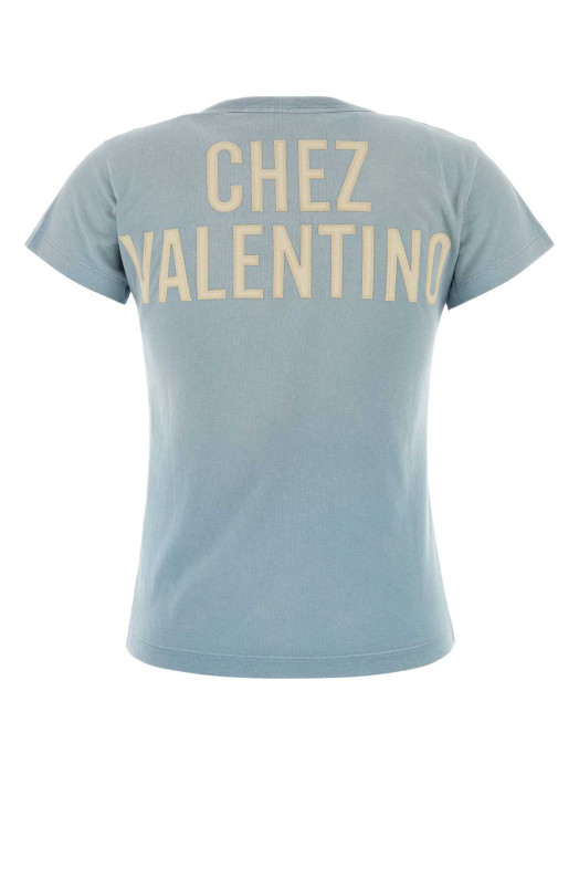 Light blue cotton t-shirt VALENTINO GARAVANI (8B3MG24Y9GL)
