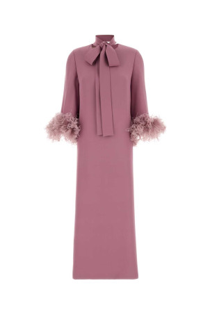 Antiqued pink crepe dress VALENTINO GARAVANI (8B3VAHJ21MM)