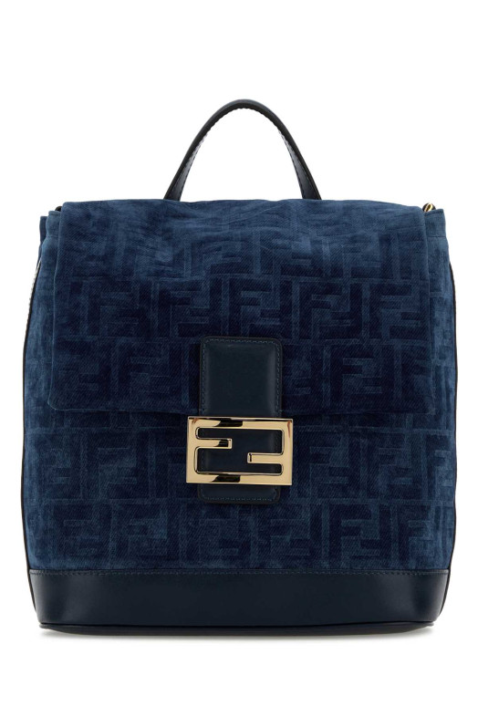 Blue velvet backpack FENDI (8BZ057AWDV)