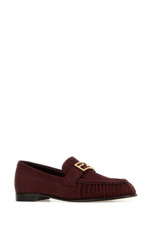 Chocolate suede loafers FENDI (8D87563TY)