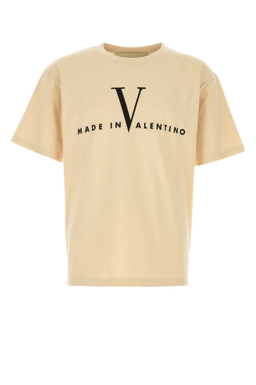 Beige cotton t-shirt VALENTINO GARAVANI (8V3MG16PBAQ)