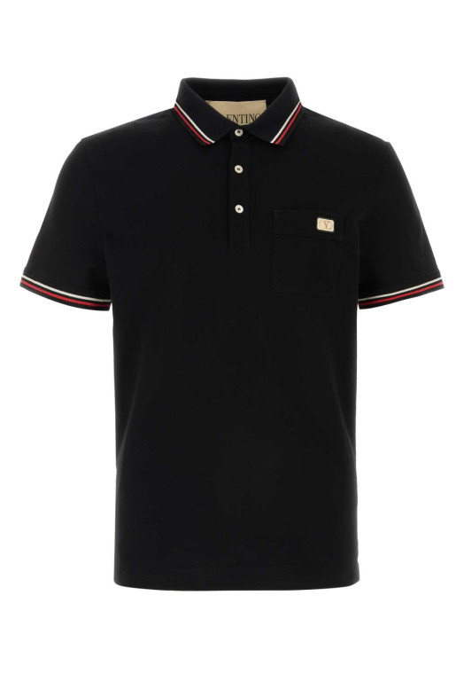 Black cotton polo shirt Black VALENTINO GARAVANI (8V3MH01KAQJ)