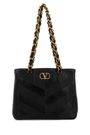 Black leather La Seine shopping bag Black VALENTINO GARAVANI (8W2B0T13PSN)