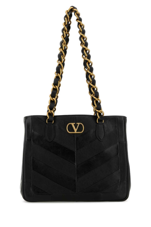 Black leather La Seine shopping bag Black VALENTINO GARAVANI (8W2B0T13PSN)