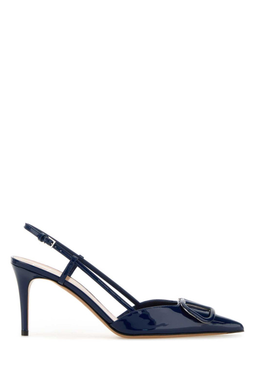 Navy blue leather VLogo Signature pumps VALENTINO GARAVANI (8W2S0R01TMK)