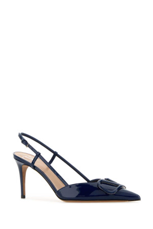 Navy blue leather VLogo Signature pumps VALENTINO GARAVANI (8W2S0R01TMK)